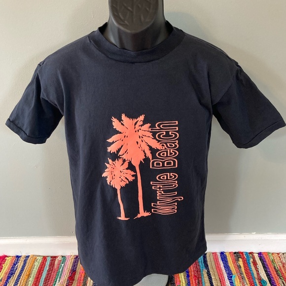 Vintage Other - 80s Neon Myrtle Beach Shirt Spring Break Large